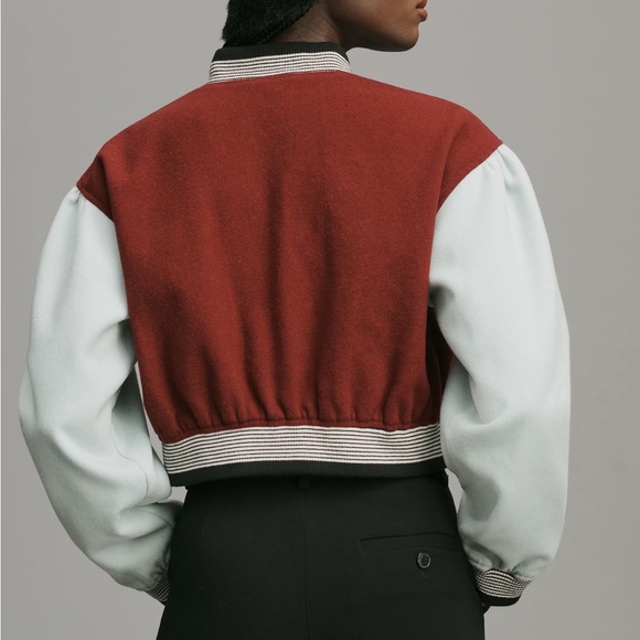 NWT, Maeve colorblock wool bomber jacket - Picture 2 of 8